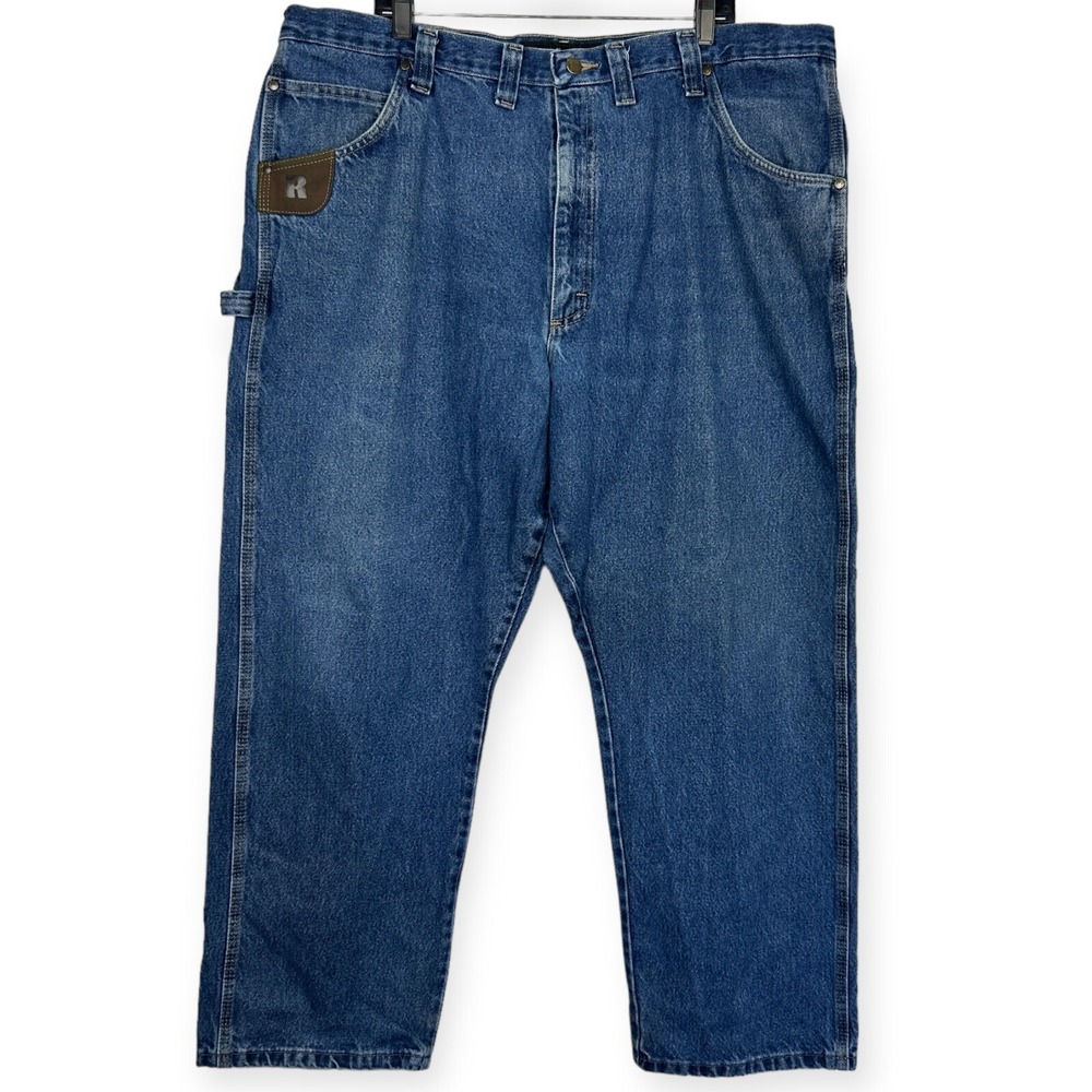 Wrangler Riggs Work Wear Carpenter 44x30 Relaxed Straight Medium Wash Blue Jeans